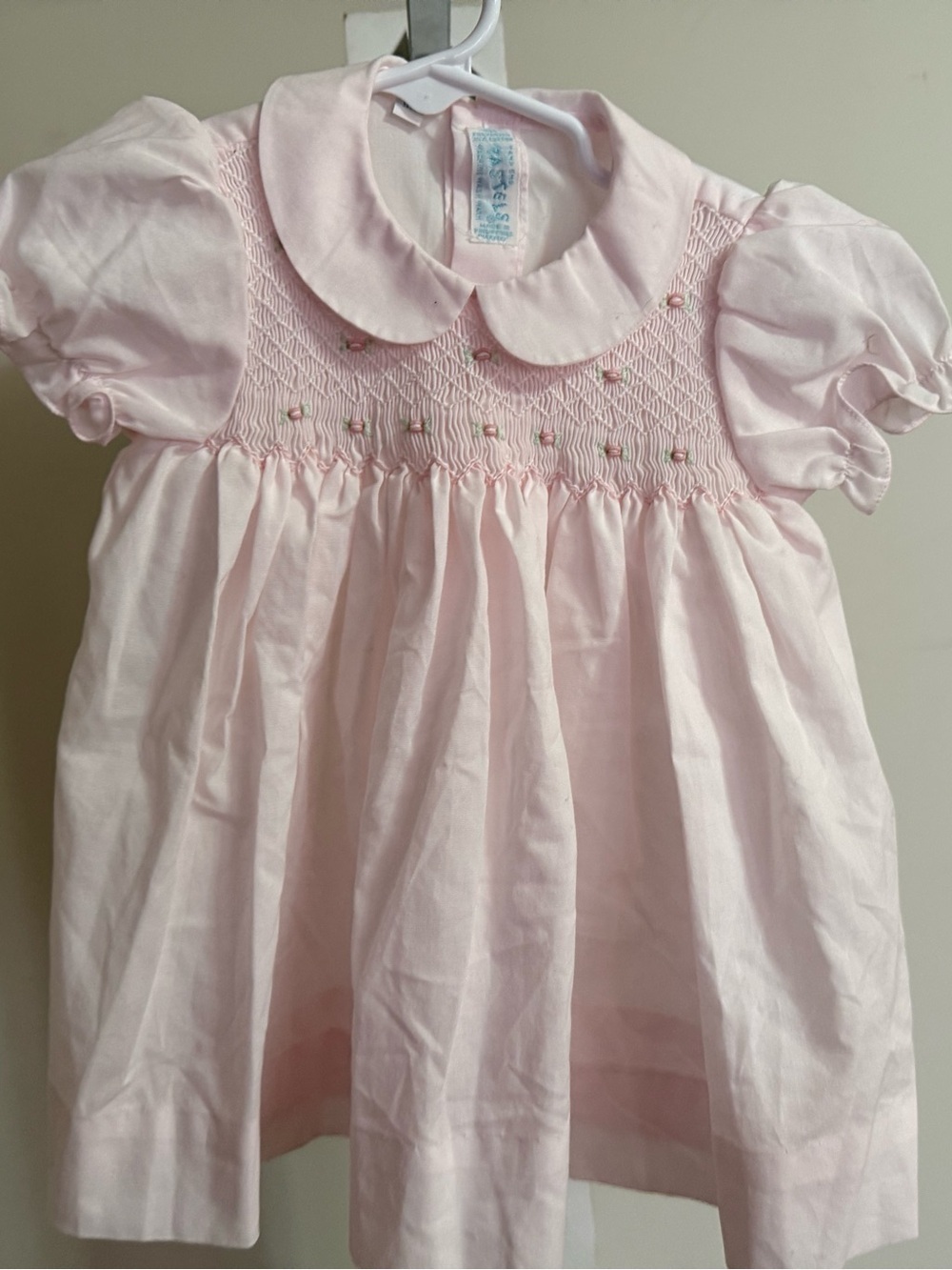 Pastels Hand Smocked & Embroidered Dress